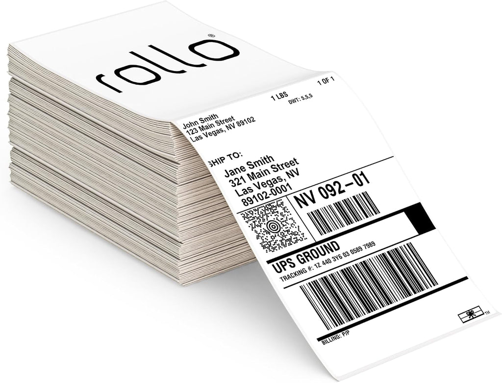 4x6 Direct Thermal Shipping Labels - 500 Fanfold Pack | Commercial Grade 4x6 Thermal Paper Labels for Shipping