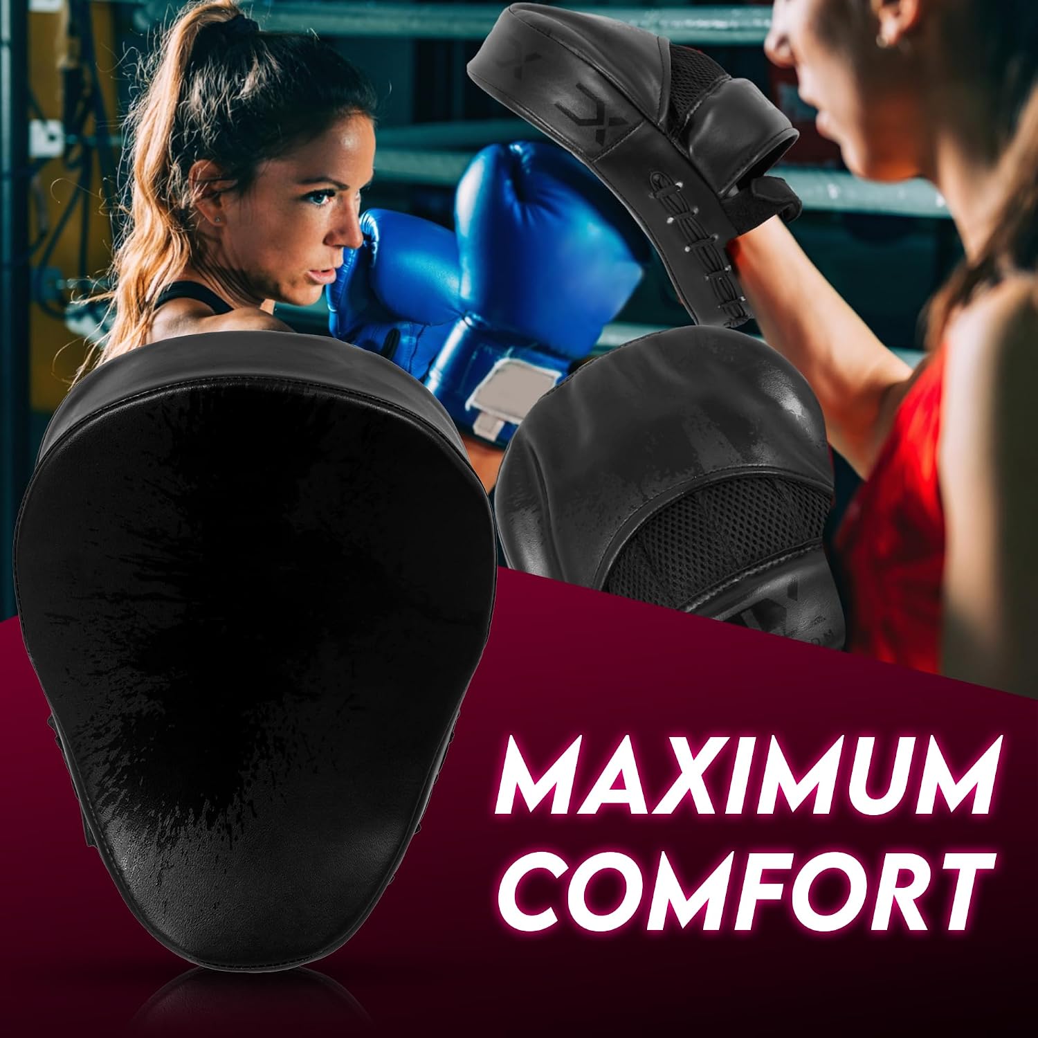 Sports Punch Mitts Target Focus Pads Hook and Jab Curved for MMA Training Martial Arts Karate Kickboxing Muay Thai