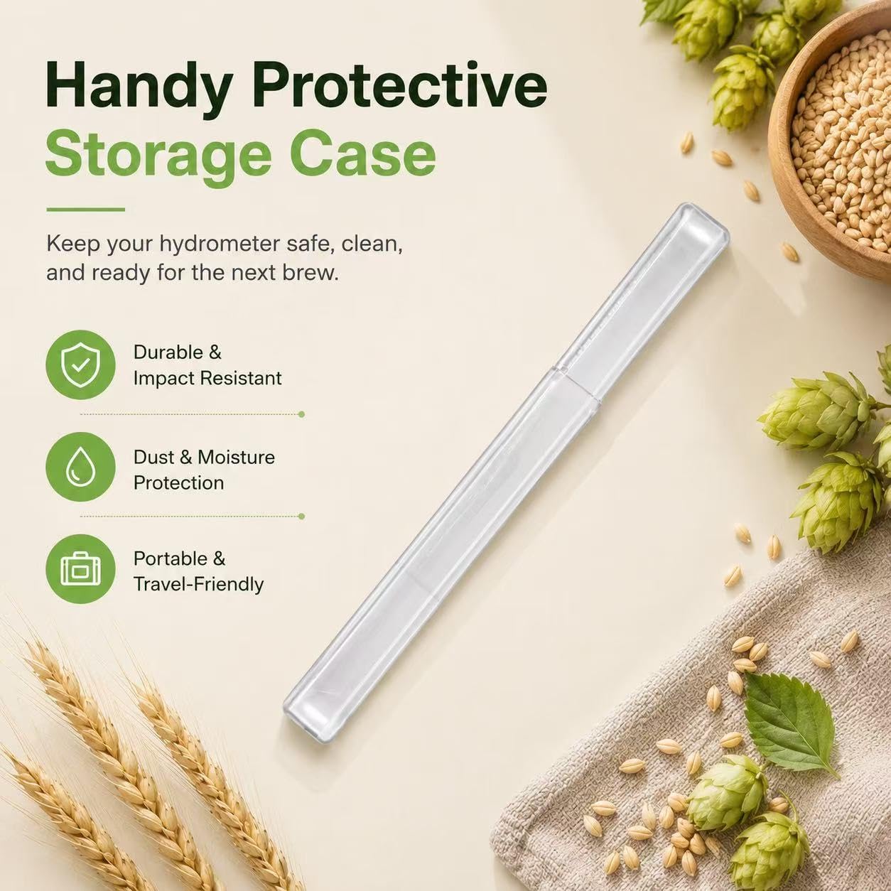 Triple Scale Hydrometer, Specific Gravity Hydrometer for Wine Making, Mead, Kombucha & Beer, Mead Making Kit, ABV