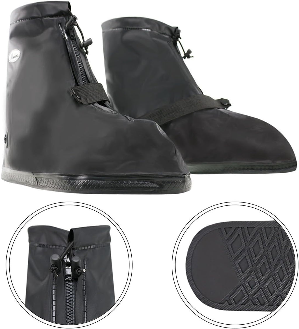 Rain Boot Waterproof Shoes Cover Women Men Kids Reusable Rubber Sole