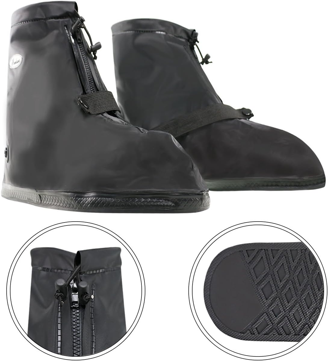 Rain Boot Waterproof Shoes Cover Women Men Kids Reusable Rubber Sole