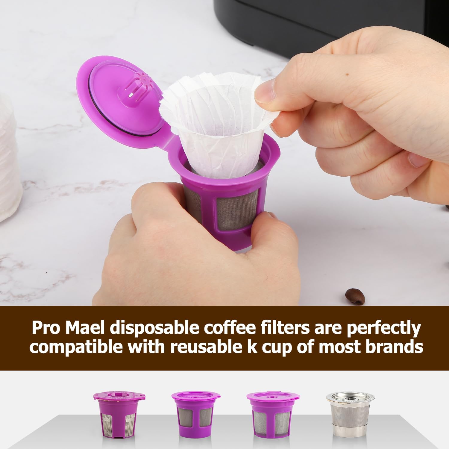 360 Count Disposable K Cup Filters, Coffee Filter Paper for Keurig Brewers Single Serve 1.0 and 2.0, Use with