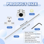 uxcell 10mm x 350mm Linear Motion Rod Shaft Guide,Hard Chrome Plated