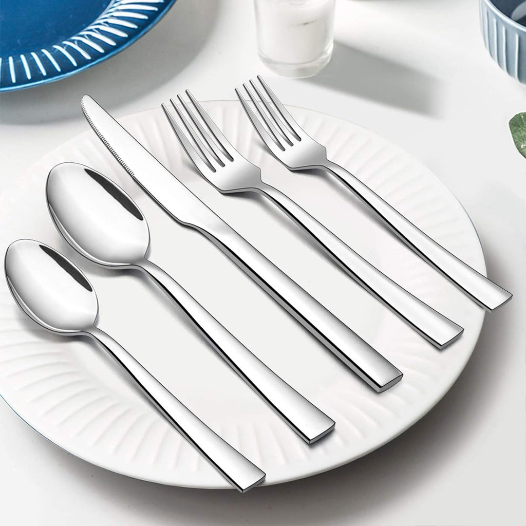 60-Piece Silverware Set, Stainless Steel Flatware Set for 12