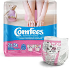 Girls Toddler Pull On Training Pants with Tear Away Seams, 156 ct
