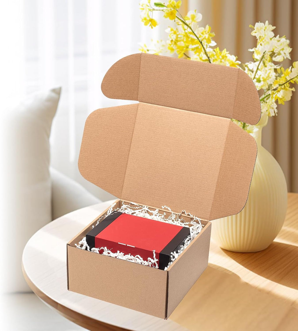 8x8x4" Shipping Boxes 25 Pack Corrugated Cardboard Brown Box