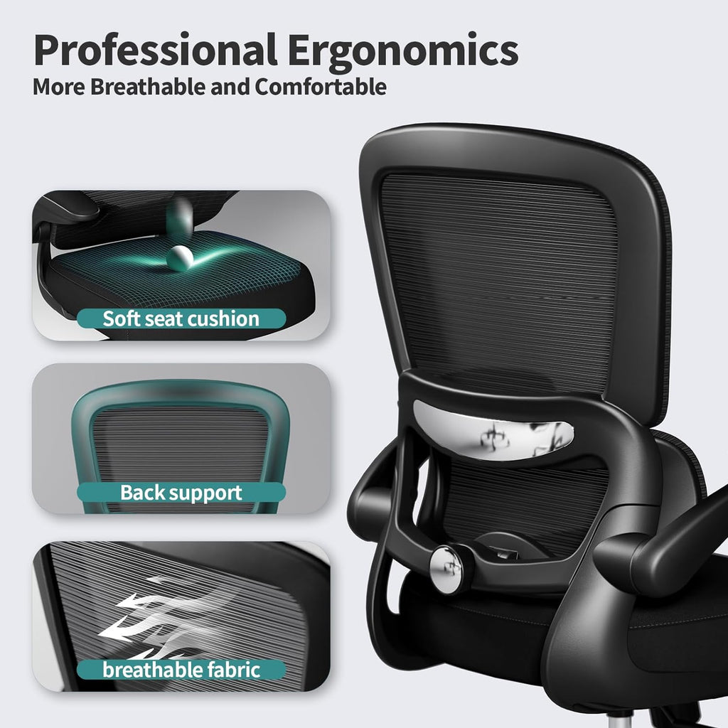 Office Chair - Ergonomic Desk Chair with Adjustable Lumbar Support, Mesh Computer Chair, Executive Chairs for Home