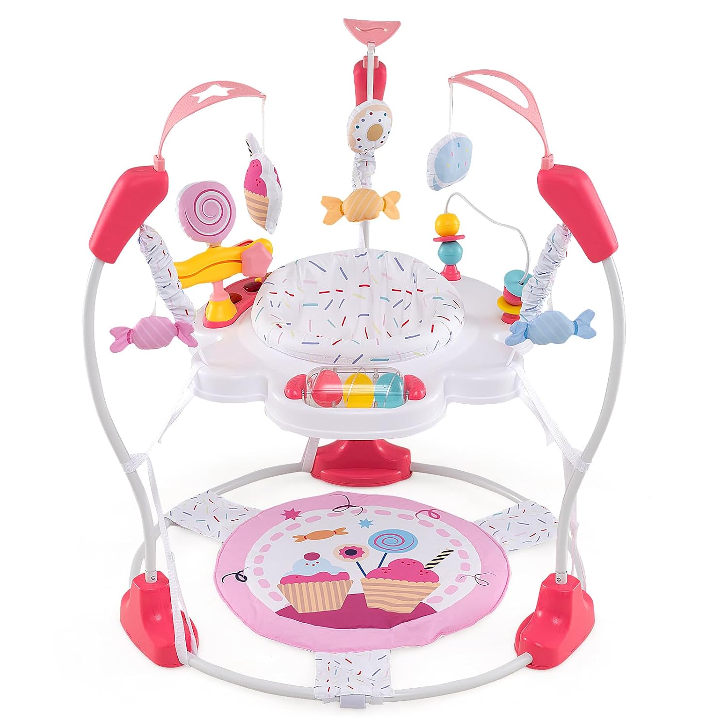 Baby Jumpers and Bouncers, Infant Activity Center with Music Lights Sounds, 360° Rotating Seat and 3 Adjustable