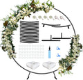 Large Wedding Arch for Ceremony 7Ft, Circle Arch for Party, Black
