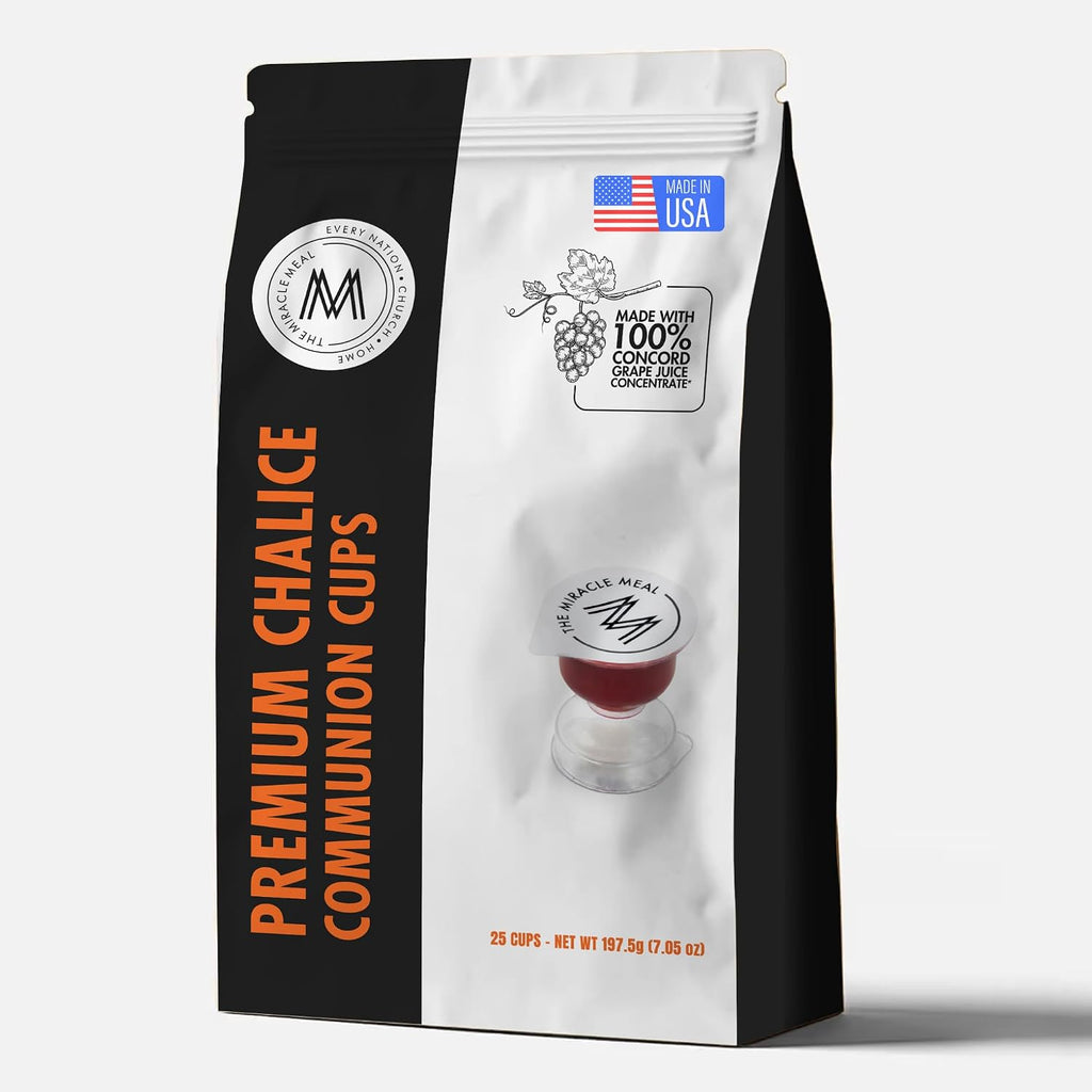 Miracle Meal Chalice Communion Cup & Wafer Set, Travel Pack of 25-Cups