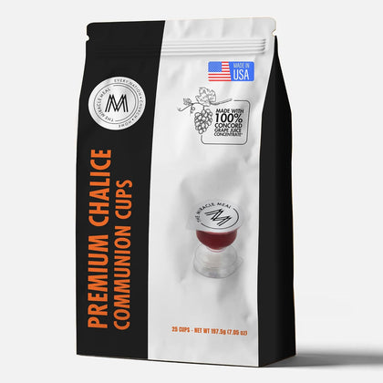 Miracle Meal Chalice Communion Cup & Wafer Set, Travel Pack of 25-Cups