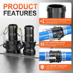 GASHER 2Pcs 2" Polypropylene Camlock Fitting Type C & E Cam Groove Kit