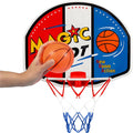 Indoor Mini Basketball Hoop - 16" x 13" Large Over The Door Plastic Toy Backboard, Net, Ball and Pump for Kids Boys