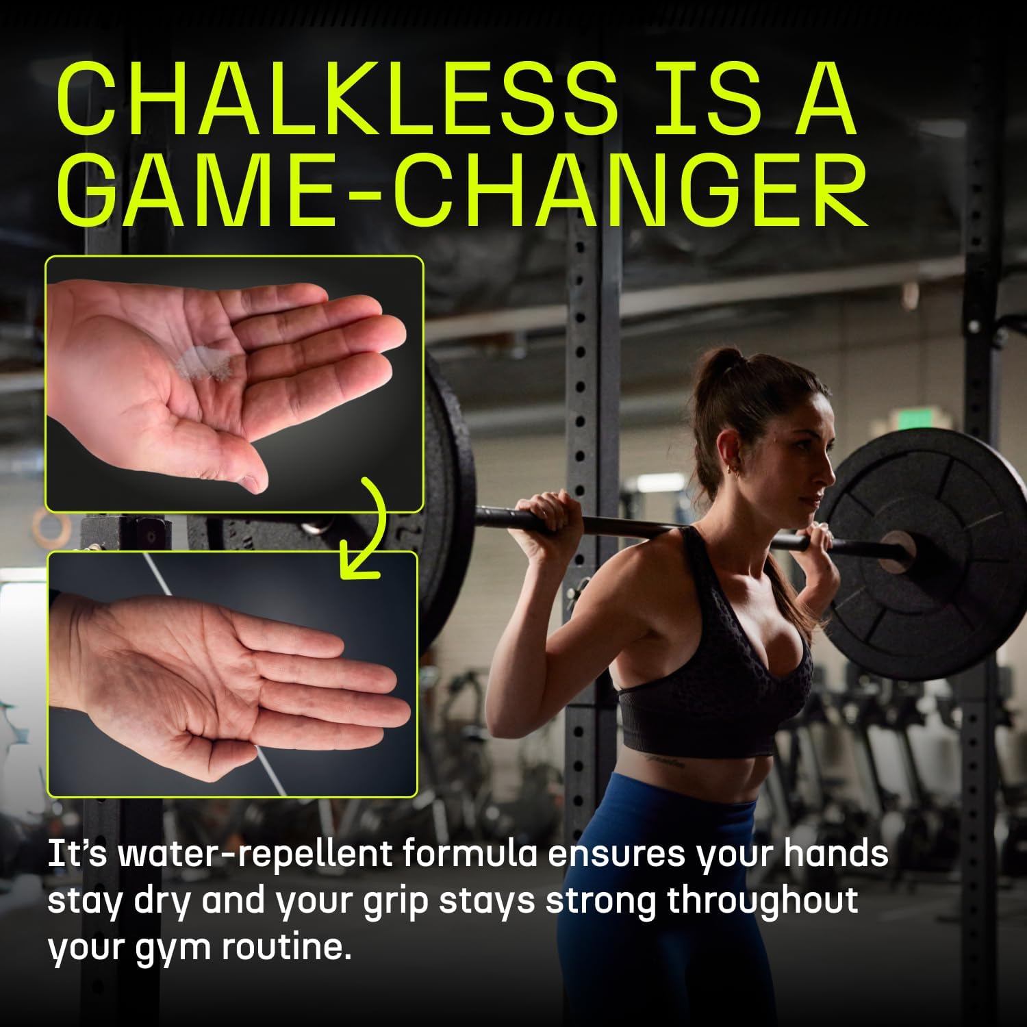 Grip Enhancer - Premium Liquid Chalk Alternative & Less Mess Hand Chalk for Weightlifting, Powerlifting, Yoga