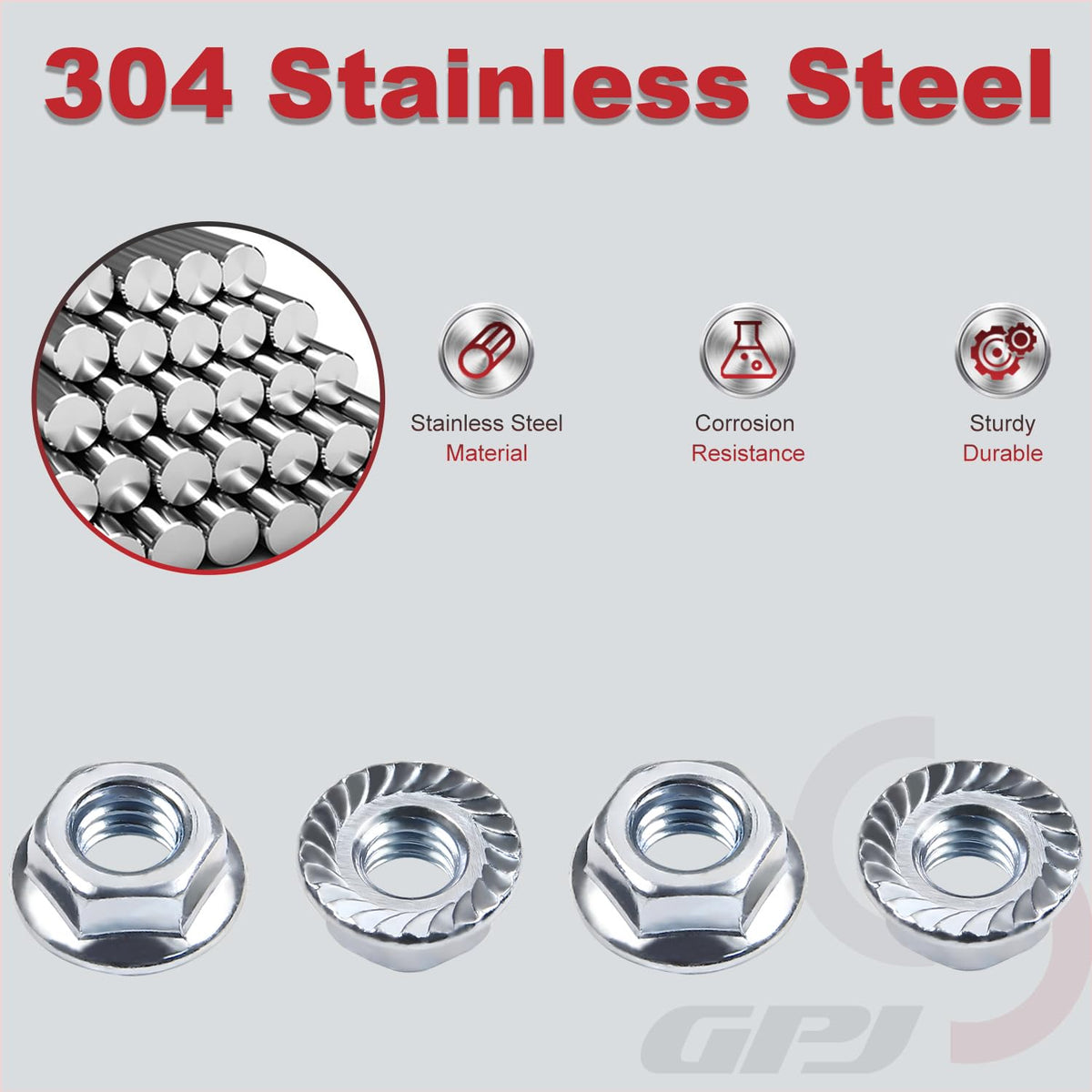 5/16-18 Serrated Flange Hex Nuts 50 Pack 5/16"-18 Hexagon Flange Nuts