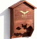 Bat House for Outdoors, 2-Chamber Pine Wood Bat Box, Preassembled, Brown