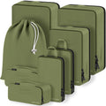 8 Set Compression Packing Cubes, Travel Suitcase Organizers