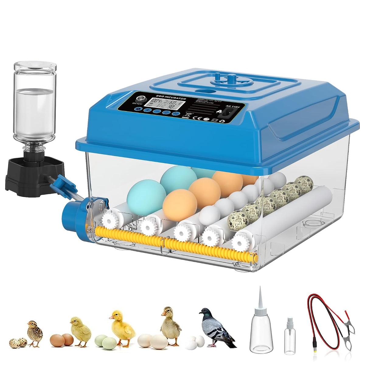 16 Eggs Incubators for Hatching Eggs, Egg Incubator with Automatic Egg Turning, Chicken Egg Incubator with Humidity