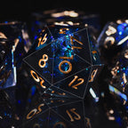 7-Die RPG Dice Set, Handmade Sharp Edge Polyhedral Dice