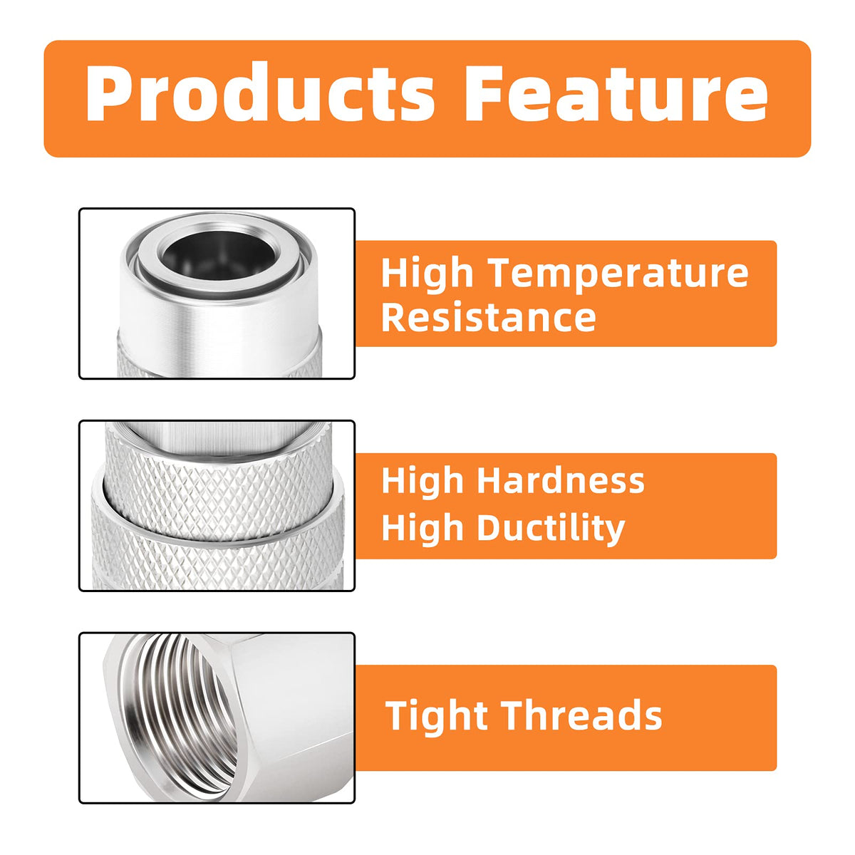 GASHER 12PCS 1/4-Inch Female Industrial Coupler,1/4 Basic Flow Quick Connect Air Coupler