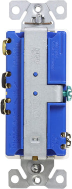 Eaton TR7730W 15-Amp 3-Wire TR Receptacle 120-Volt Decorator Combination Single-Pole Switch with 2-Pole, White