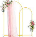 Wedding Arch Backdrop Stand 7.2FT,6FT Gold Metal Arch Stand Set