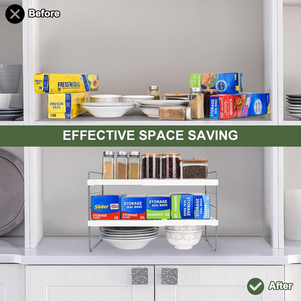 Pantry Organization and Storage for Kitchen - Expandable Kitchen Wrap Box Organizer Rack, Foil Organizer for Cabinet