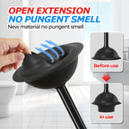 2Pack Toilet Plunger with Holder - Heavy Duty Bathroom Tools