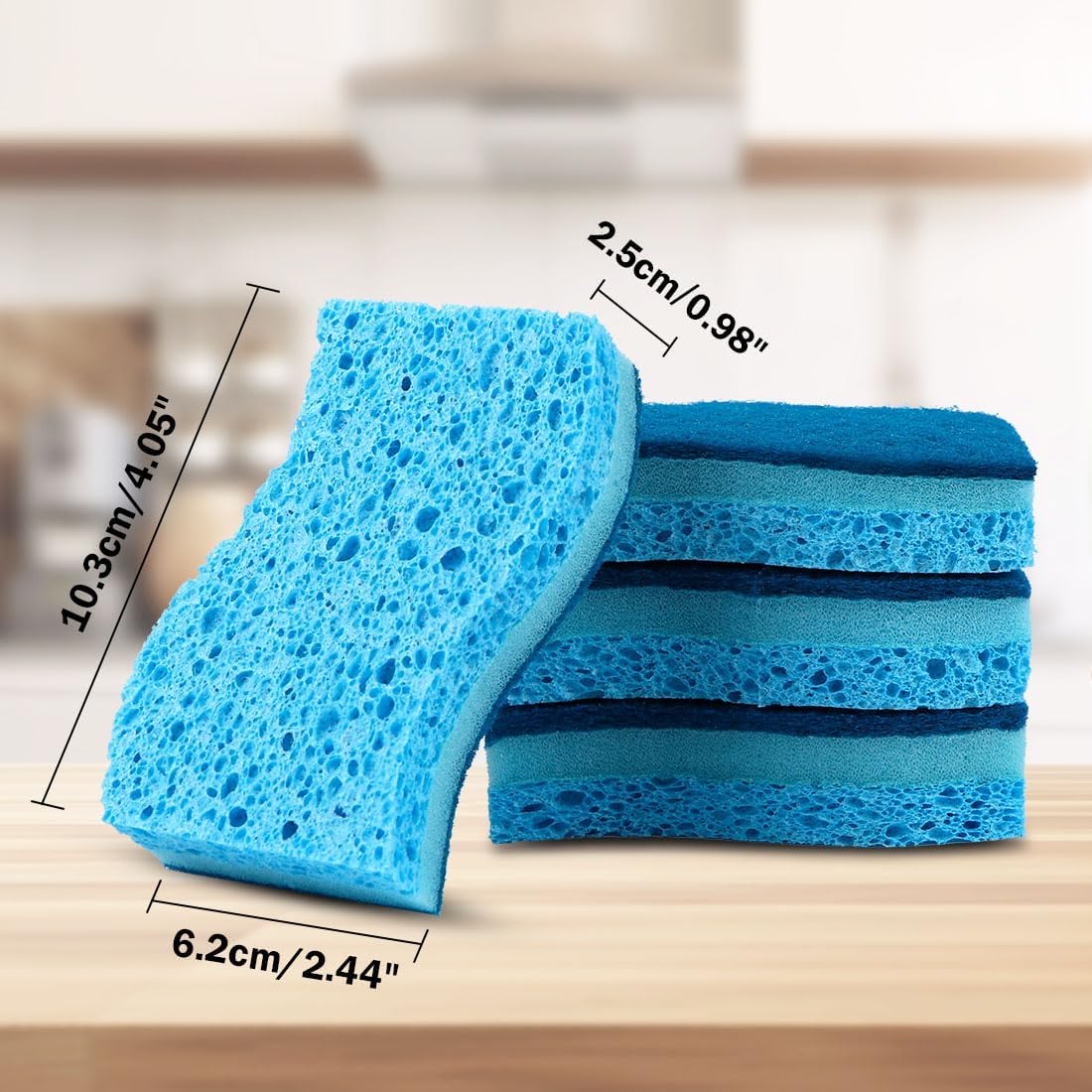Sponges Kitchen-24Count, Non-Scratch Scrub Sponge, Sponge for Dishes