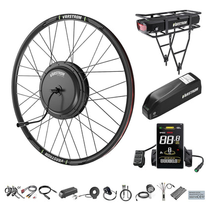 Front Hub Motor Kit - 48V 1000W Electric Bike Conversion for 26"/27.5"/28"/29"/700C Front Wheel Ebike Conversion Kit