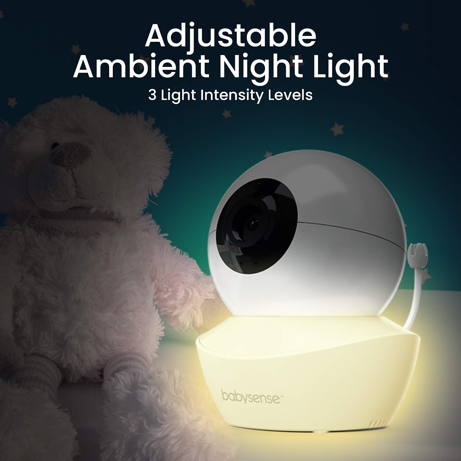 5" HD Non WiFi Split-Screen Baby Monitor, Video Baby Monitor with 2 Cameras and Audio, Night Light, 1000ft Range
