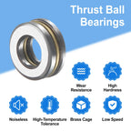 uxcell 10Pcs F5-10M Thrust Ball Bearings 5mm Bore 10mm OD 4mm Thick