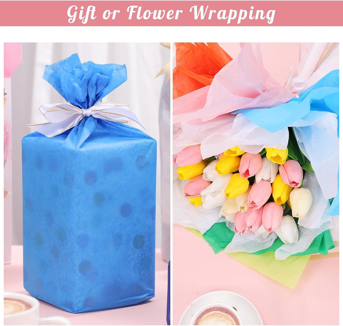 160 Sheets Tissue Paper for Gift Bags 20 X 14 Inches Multicolor