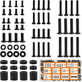 Universal TV Mounting Hardware Screw Kit Set with Box - M4 M5 M6 M8 Screws and Washers Spacers, Replacement Screws