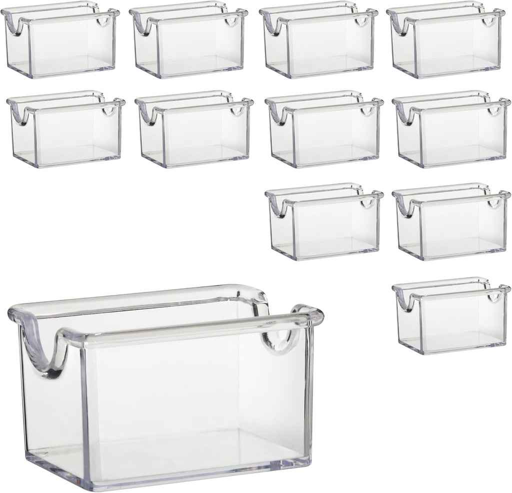 Plastic Sugar Packet Holder, Clear, Set of 12