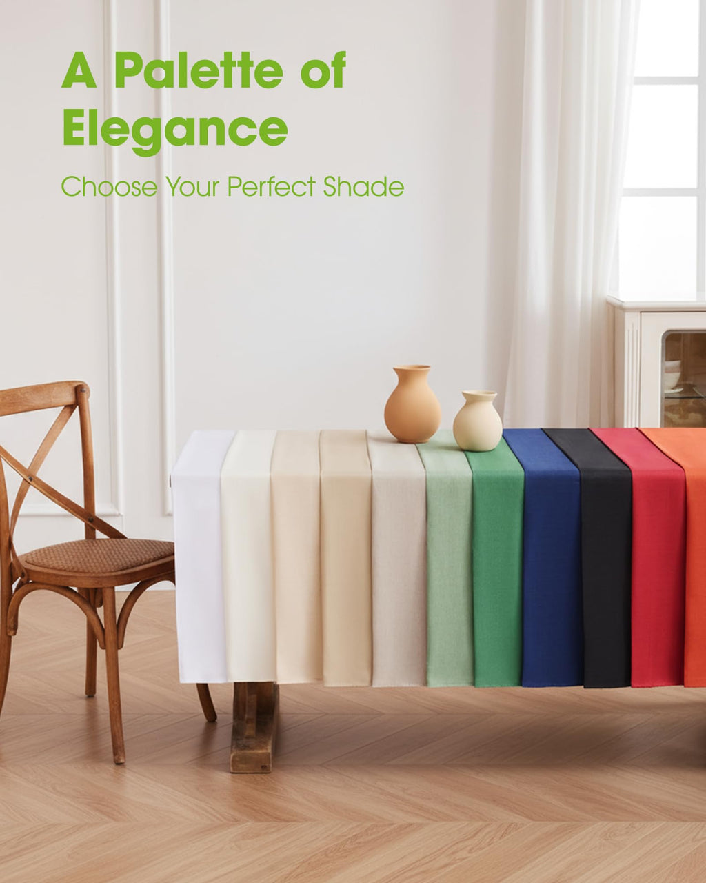 Rectangle Linen Tablecloth Waterproof & Stain Resistant, Wrinkle-Free Table Cloth Adds Elegance and Protection, Ideal