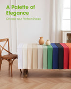 Rectangle Linen Tablecloth Waterproof & Stain Resistant, Wrinkle-Free Table Cloth Adds Elegance and Protection, Ideal
