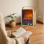 Electric Fireplace Heater, 3D Flame Effect & Sound (Oak)
