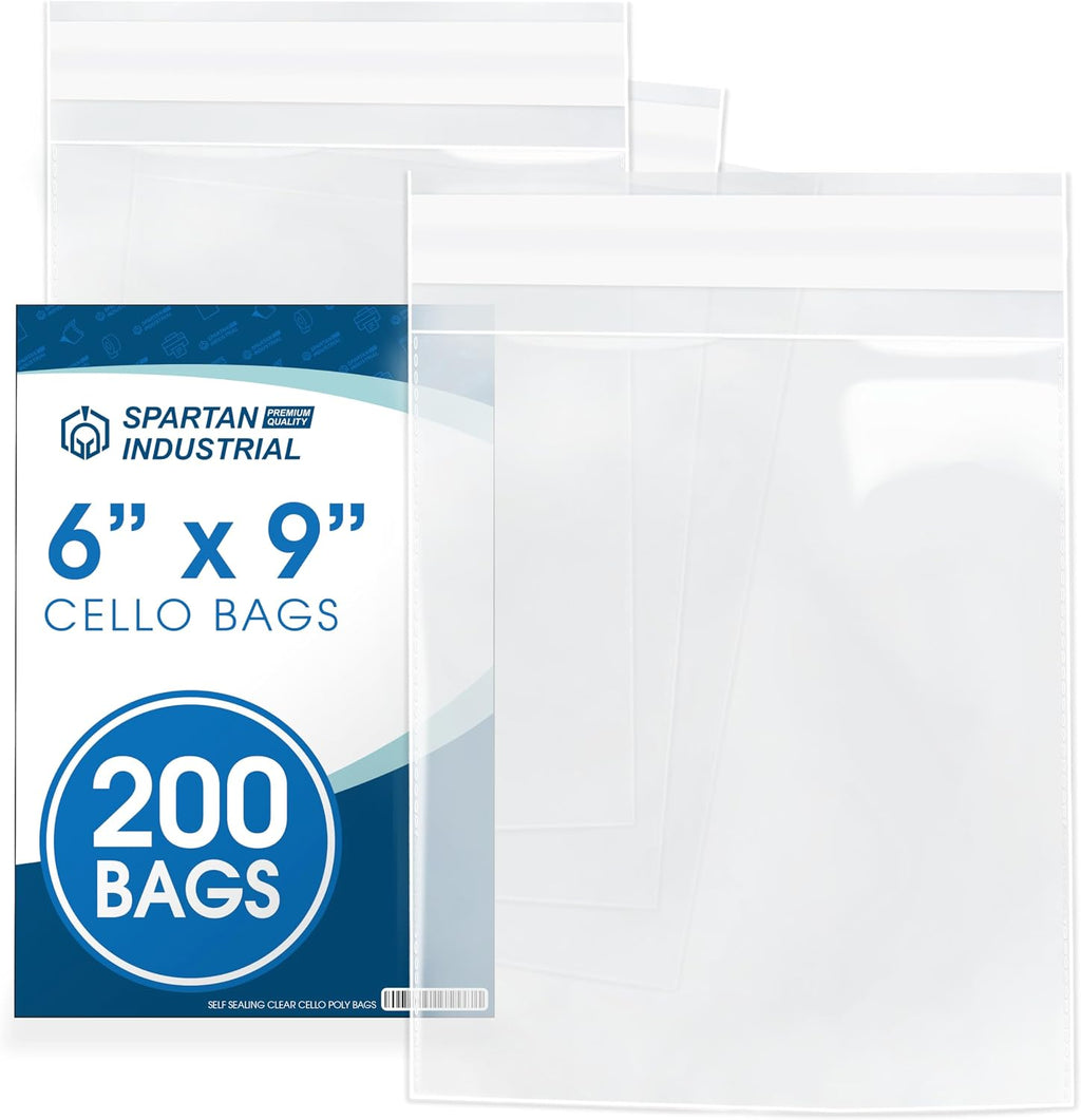 6" X 9" Self-Sealing Cellophane Bags (200 Count) Clear