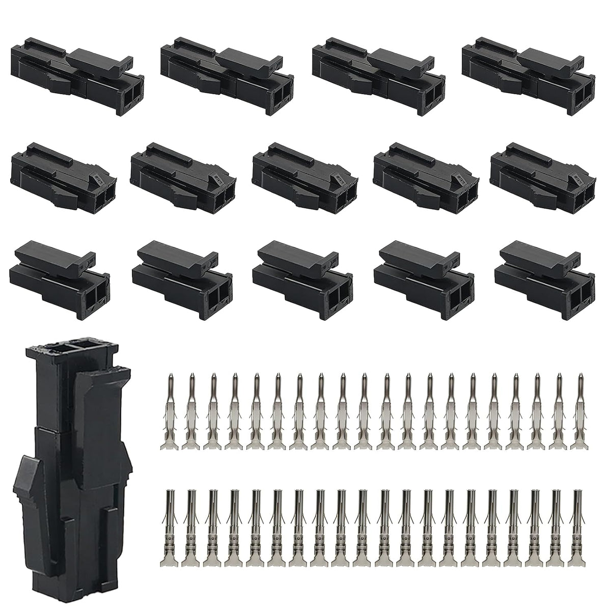 10 Sets 2 Pin Connector Kit Compatible with Molex Micro-Fit 3.0 Dual Row