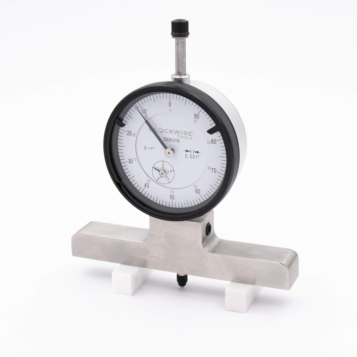 Clockwise Tools Dial Depth Gauge, DDGR-0105 0-1", Plus 1"-2", 2"-3", 3"-4", 4"-5", 5"-6", 6"-7" Extensions