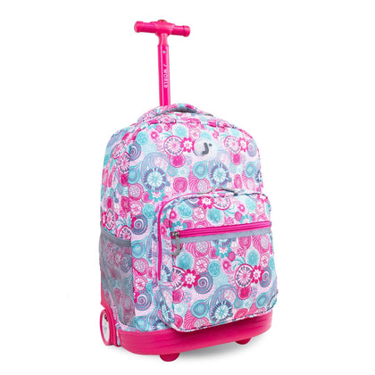 Sunrise Rolling Backpack, Blue Raspberry, One Size, 18"
