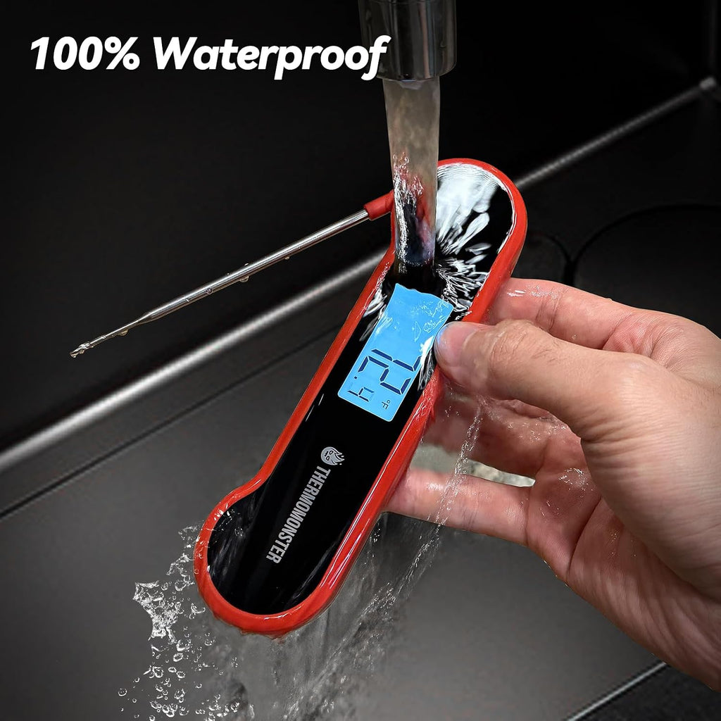 0.5 Sec Instant Read Meat Thermometer Digital for Cooking, Red