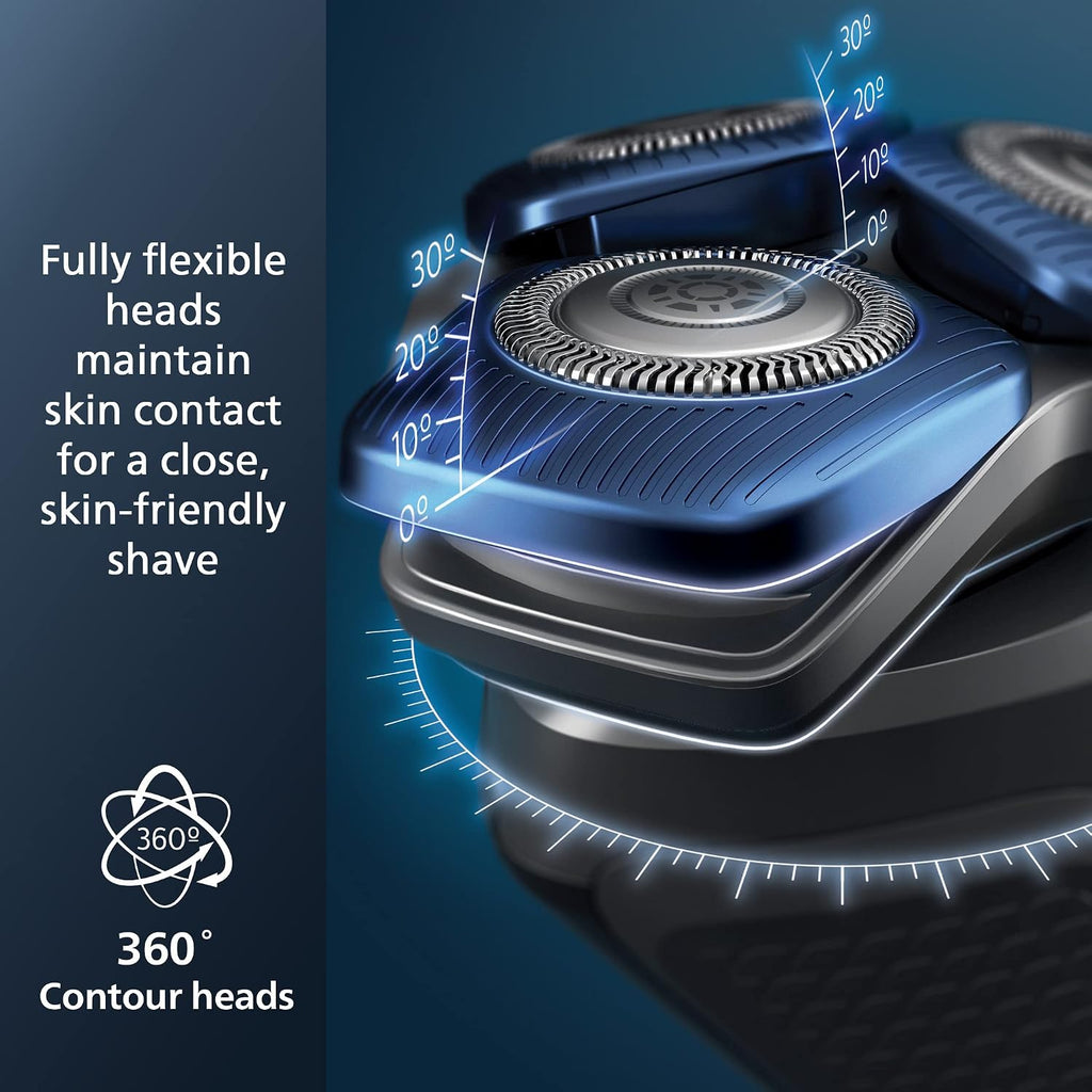 Philips Norelco 7200 Electric Shaver, Dark Chrome | 45 SteelPrecision Blades, SenseIQ Technology, Nano SkinGlide