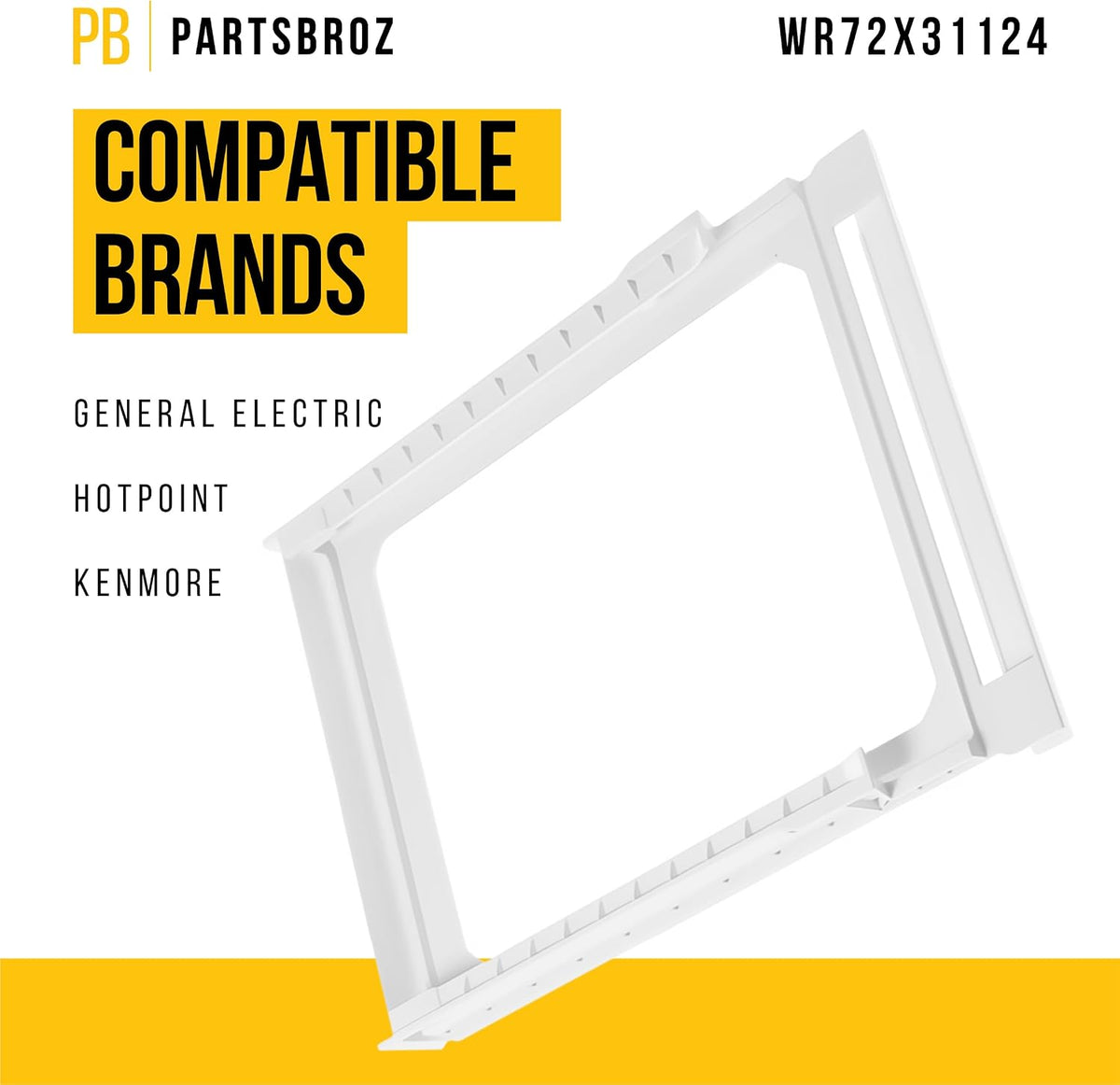 Refrigerator Snack Pan Rail for General Electric GE GTS22KMNCRDS