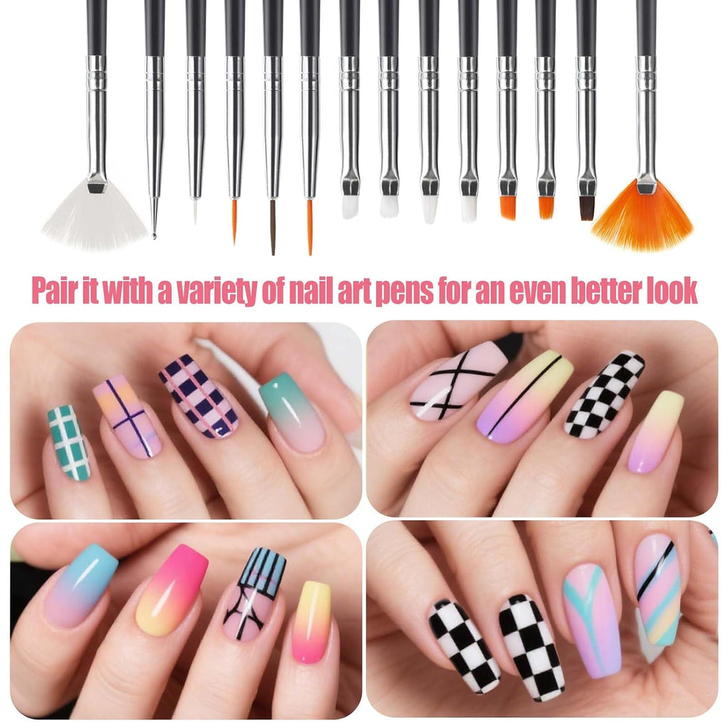 32pcs Nail Art Brushes Tools Set Dotting Tools for Gel Polish