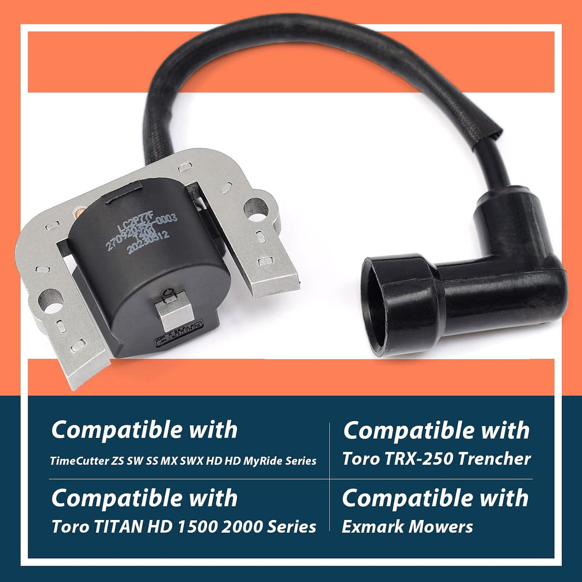 136-7883 Ignition Coil Module 2pcs Compatible with Toro&Titan Series Riding Lawn Mowers Replace 139-0720 136-7883 127-9216, Compatible with Harbor Freight PREDATOR 22HP 708cc V-Twin Egnine 62879