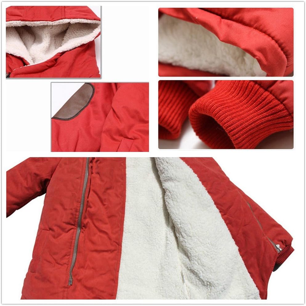 Boys Winter Hooded Down Coat Jacket Thick Wool Inside Kids Warm Faux Fur Outerwear Coat