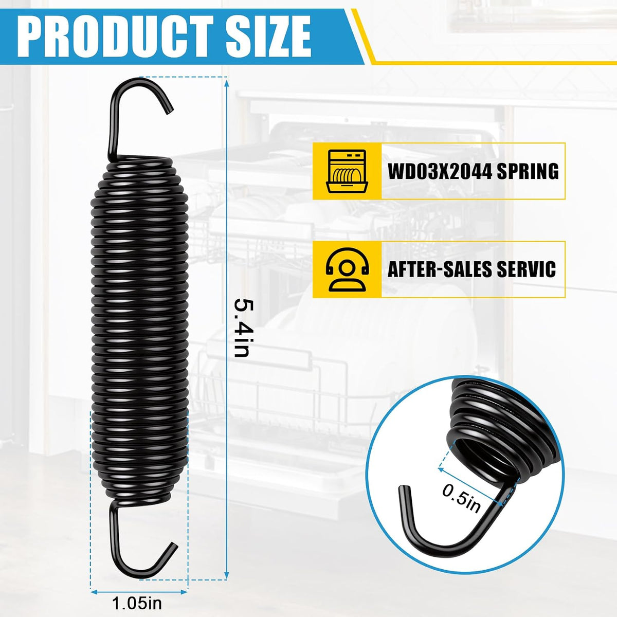WD03X20446 Dishwasher Door Spring Compatible with GE Hotpoint (2 pcs)