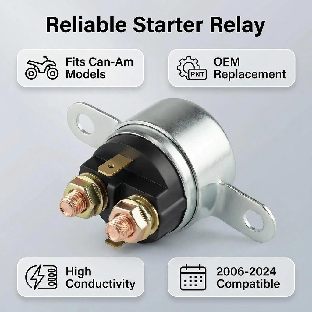 Starter Solenoid Relay 710001364 12V 2-Post for Can-Am Ski-Doo